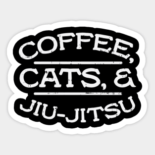 Coffee Cats Jiu Jitsu Bjj Sports Brazilian Mial Sticker